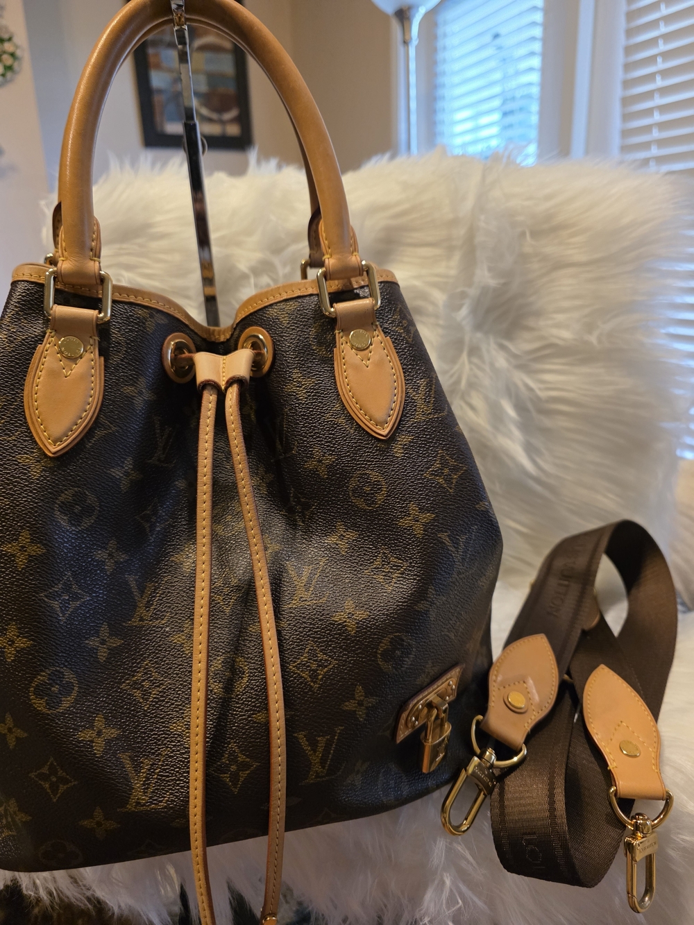 Louis Vuitton Monogram Neo Eden Drawstring Tote - Brown